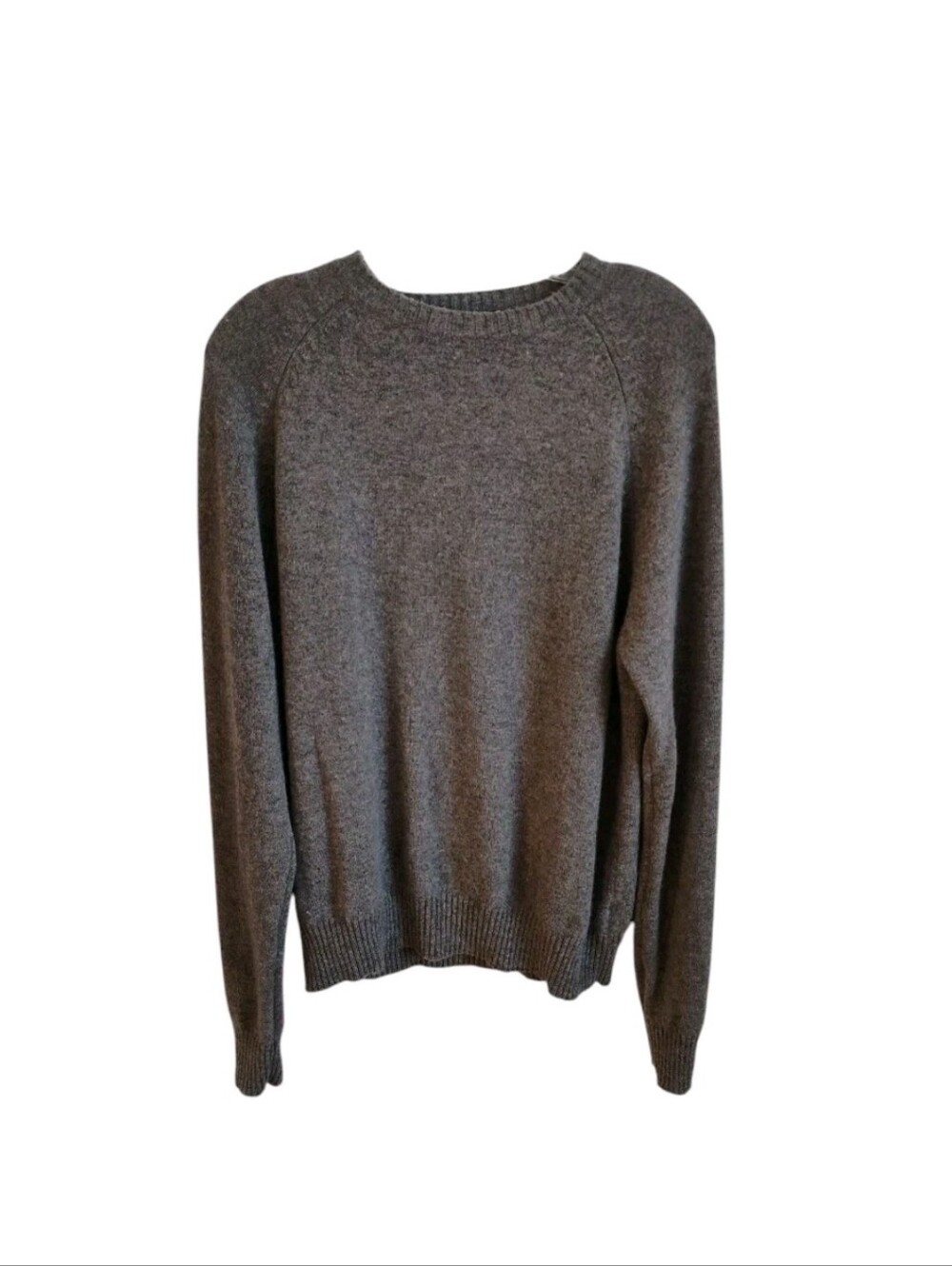 J Crew Mens 100% Lambswool Sweater Size L Brown Crew Neck Pullover #J1